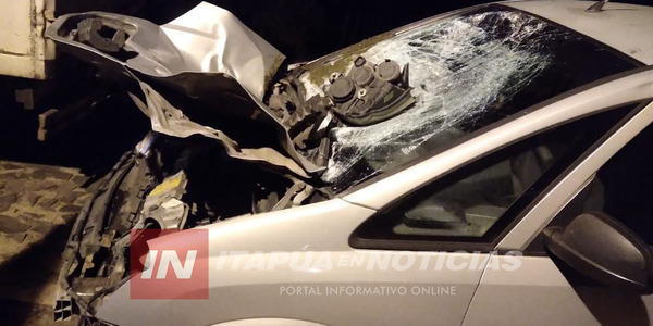 VEHÍCULO IMPACTÓ VIOLENTAMENTE CONTRA UNA VACA EN CORONEL BOGADO - Itapúa Noticias