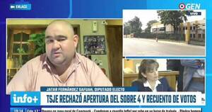 La Nación / “La violencia no lleva a nada”: diputado electo de Cruzada Nacional pide acatar al TSJE