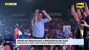 Video: Efraín no renunciará a presidencia del PLRA - ABC Noticias - ABC Color