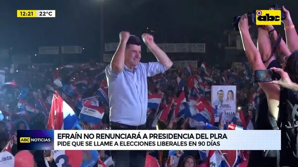 Video: Efraín no renunciará a presidencia del PLRA - ABC Noticias - ABC Color