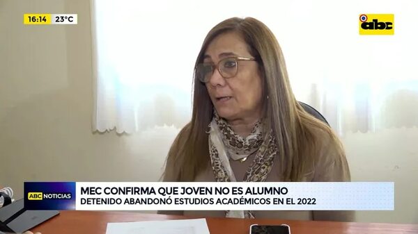 Video: MEC confirma que joven realizó amenaza no está matriculado - ABC Noticias - ABC Color