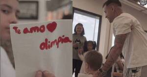 La Nación / ¡Tierno gesto! El Club Olimpia recibió la visita de niños de Asoleu