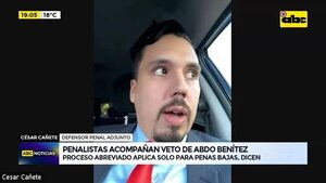 Video: Penalistas acompañan veto de Abdo Benítez - ABC Noticias - ABC Color