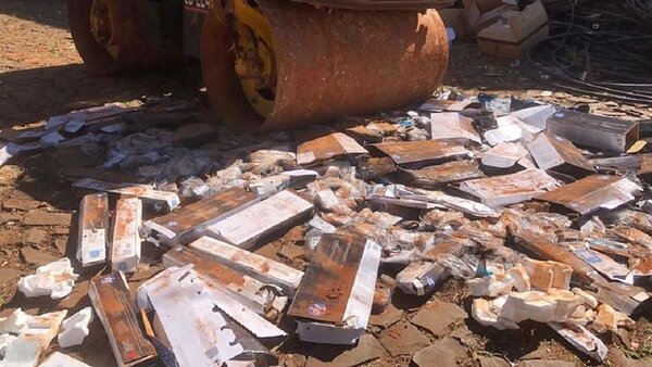 Fiscalía de CDE destruye cargamento de productos falsificados
