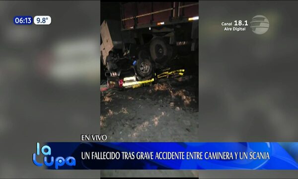 Un fallecido tras grave accidente entre Caminera y camión de gran porte | Telefuturo