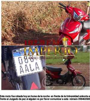 Roban motocicleta de una universitaria frente a su casa de estudios - Radio Imperio