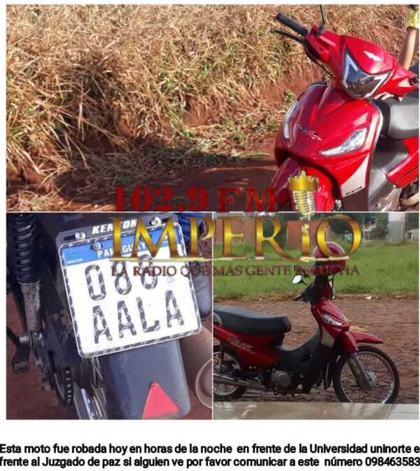 Roban motocicleta de una universitaria frente a su casa de estudios - Radio Imperio