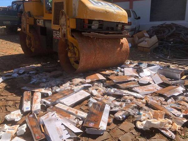 Ciudad del Este: Fiscalía destruyó millonario cargamento de productos truchos