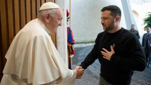 El Papa comunicó a Zelenski su "oración constante" por la paz en Ucrania al recibirlo en el Vaticano - .::Agencia IP::.