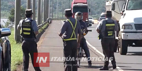 PATRULLA CAMINERA INTENSIFICARÁ CONTROLES DURANTE EL FIN DE SEMANA LARGO  - Itapúa Noticias