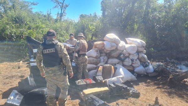 Neutralizan espacio para el acopio de droga en zona rural de Caaguazú