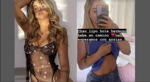 "Chau lipo": Así modelo anunció que espera a ¡la cigüeña!