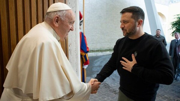 El Papa comunicó a Zelenski su «oración constante» por la paz en Ucrania al recibirlo en el Vaticano - ADN Digital