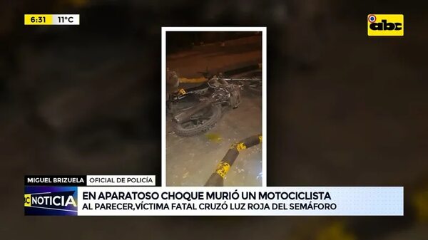 Video: En aparatoso choque murió un motociclista - ABC Noticias - ABC Color
