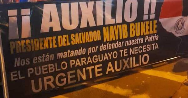La Nación / Manifestantes rozan el ridículo urgiendo la injerencia de Bukele y Putin