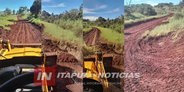 TRAS LLUVIAS REPARAN TRAMOS RURALES EN CARLOS A. LÓPEZ - Itapúa Noticias
