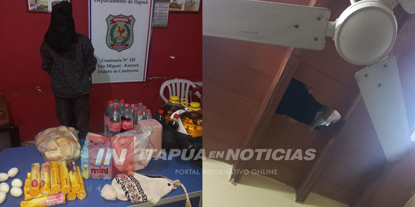 DETENIDO POR ROBO DE ALIMENTOS EN ESCUELA DE CAMBYRETÁ EN HORAS DE LA MADRUGADA - Itapúa Noticias