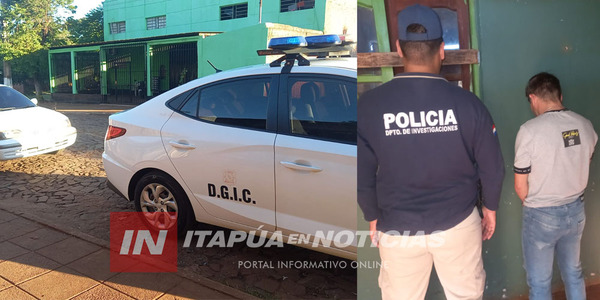 ALLANARON VIVIENDA Y DETUVIERON A UN SUJETO EN ENCARNACIÓN - Itapúa Noticias