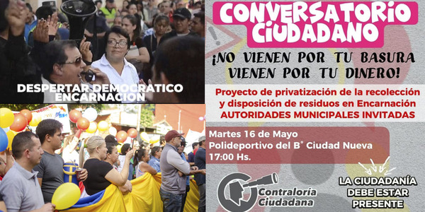 HOY SE REALIZARÁ CONVERSATORIO SOBRE LA TERCERIZACIÓN DEL SERVICIO DE RECOLECCIÓN DE RESIDUOS - Itapúa Noticias