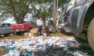 Destruyen millonario cargamento de productos falsificados