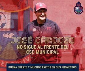 José Cardozo, destituido tras otra eliminación con el Municipal - Fútbol Internacional - ABC Color