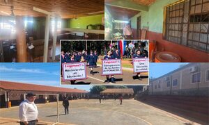 Alumnos reclamaron en  desfile porque hace 2 años  Prieto desoye sus reclamos