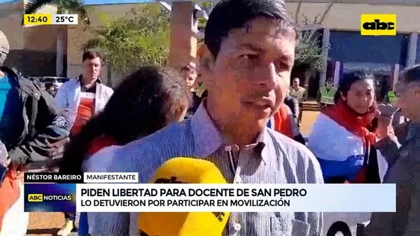 Video: Piden libertad para docente de San Pedro - ABC Noticias - ABC Color