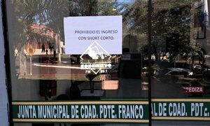 Prohíben el ingreso con «short corto» a la Junta de Presidente Franco