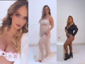 (VIDEO) Gaby Wolscham en una producción de fotos a pocas semanas de dar a luz