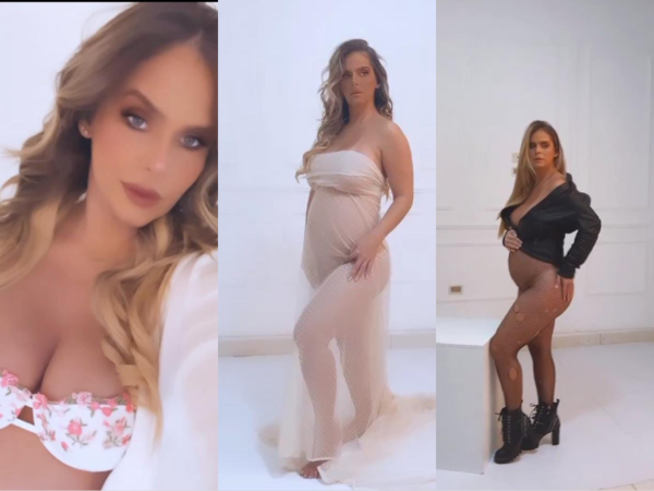 (VIDEO) Gaby Wolscham en una producción de fotos a pocas semanas de dar a luz