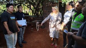 Fiscalía verifica estado de salud de pitbull en una vivienda de Itauguá