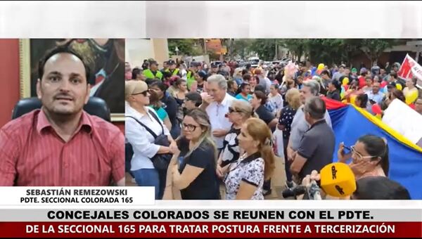 CONCEJALES COLORADOS SE REÚNEN CON PDTE. DE LA SECCIONAL POR TEMA TERCERIZACIÓN - Itapúa Noticias