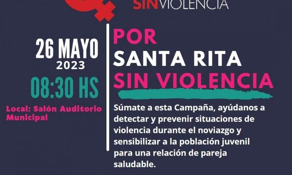 Preparan charla sobre noviazgo sin violencia en Santa Rita
