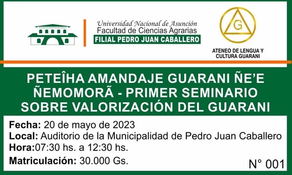 Primer seminario sobre valorización del Guaraní es organizados por la FCA filial PJC - Oasis FM 94.3