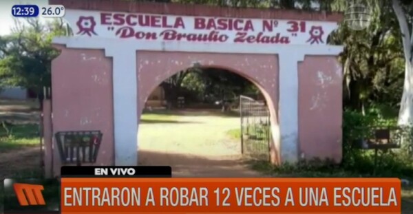Entraron a robar 12 veces a una misma escuela | Telefuturo