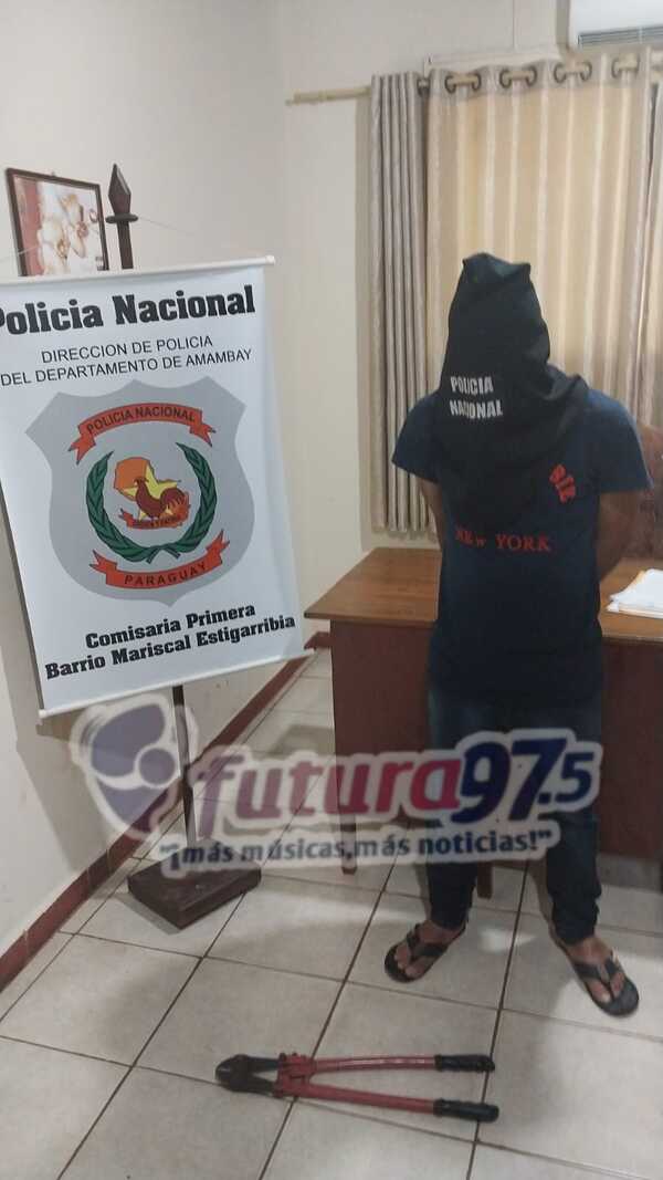 Detienen al sindicado como autor de hurto en local comercial.