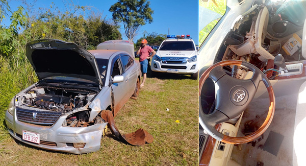 Joven roba el auto de su amigo de tragos y lo abandona destrozado y carneado - La Clave