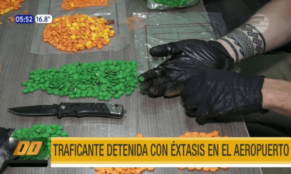 Traficante detenida con éxtasis en el aeropuerto de Luque | Telefuturo