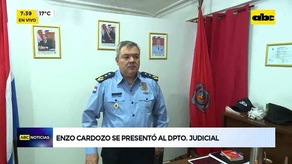 Video: Enzo Cardozo se presentó al Dpto. Judicial - ABC Noticias - ABC Color
