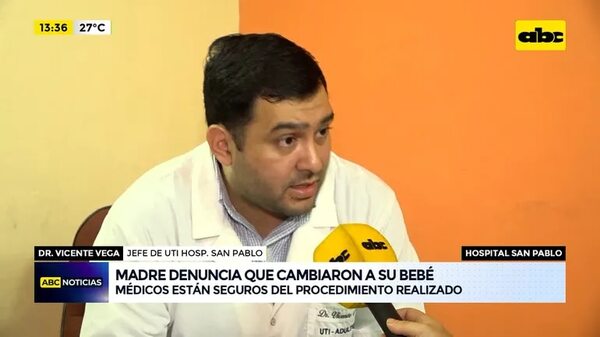 Video: Madre denuncia que cambiaron a su bebé en hospital San Pablo - ABC Noticias - ABC Color