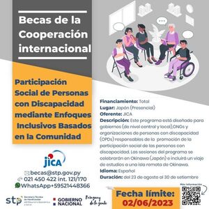 JICA OFRECE BECA CON FINANCIAMIENTO TOTAL SOBRE PARTICIPACIÓN SOCIAL DE PERSONAS CON DISCAPACIDAD - Itapúa Noticias