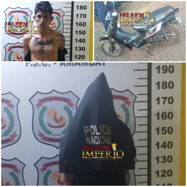 Policía incauta motocicleta robada y detiene a supuesto autor en barrio Obrero - Radio Imperio