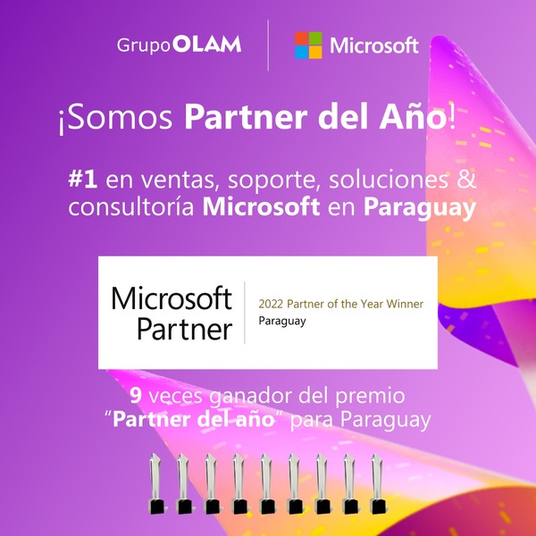 Grupo OLAM es Partner del Año de Microsoft por 9na. vez en Paraguay