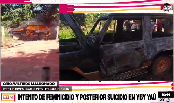 Intento de feminicidio y posterior suicidio en Yby Yaú: Hallaron un cuerpo calcinado - Megacadena — Últimas Noticias de Paraguay