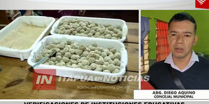 DIEGO AQUINO: “VERIFICAMOS INSTITUCIONES BENEFICIARIAS DEL ALMUERZO ESCOLAR” - Itapúa Noticias