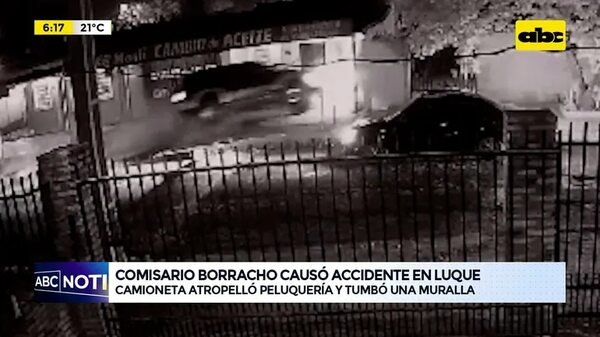 Video: Comisario borracho causó accidente en Luque - ABC Noticias - ABC Color