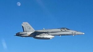 Un F18 se estrella en exhibición, el piloto logra eyectarse