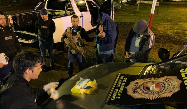 Tres detenidos con cocaína en San Ignacio, Misiones