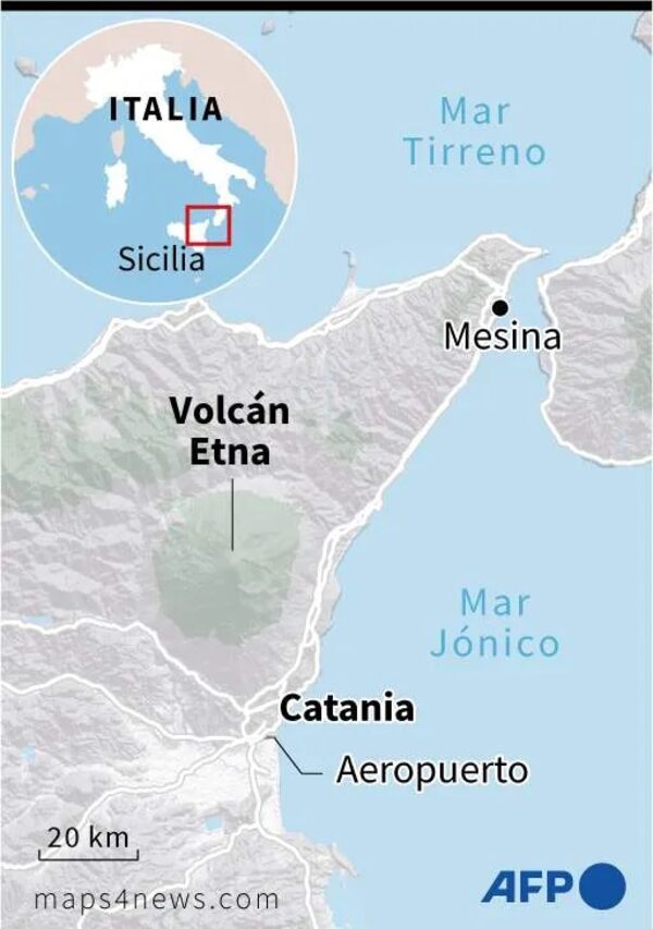 El volcán Etna registra una nueva erupción y paraliza el aeropuerto de Catania - Mundo - ABC Color