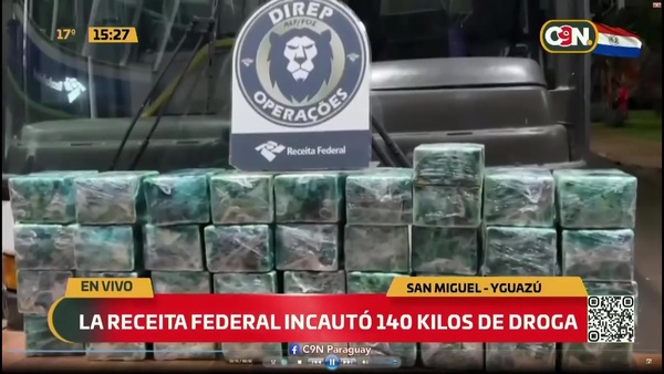 La Receita Federal incautó 140 kilos de droga - C9N